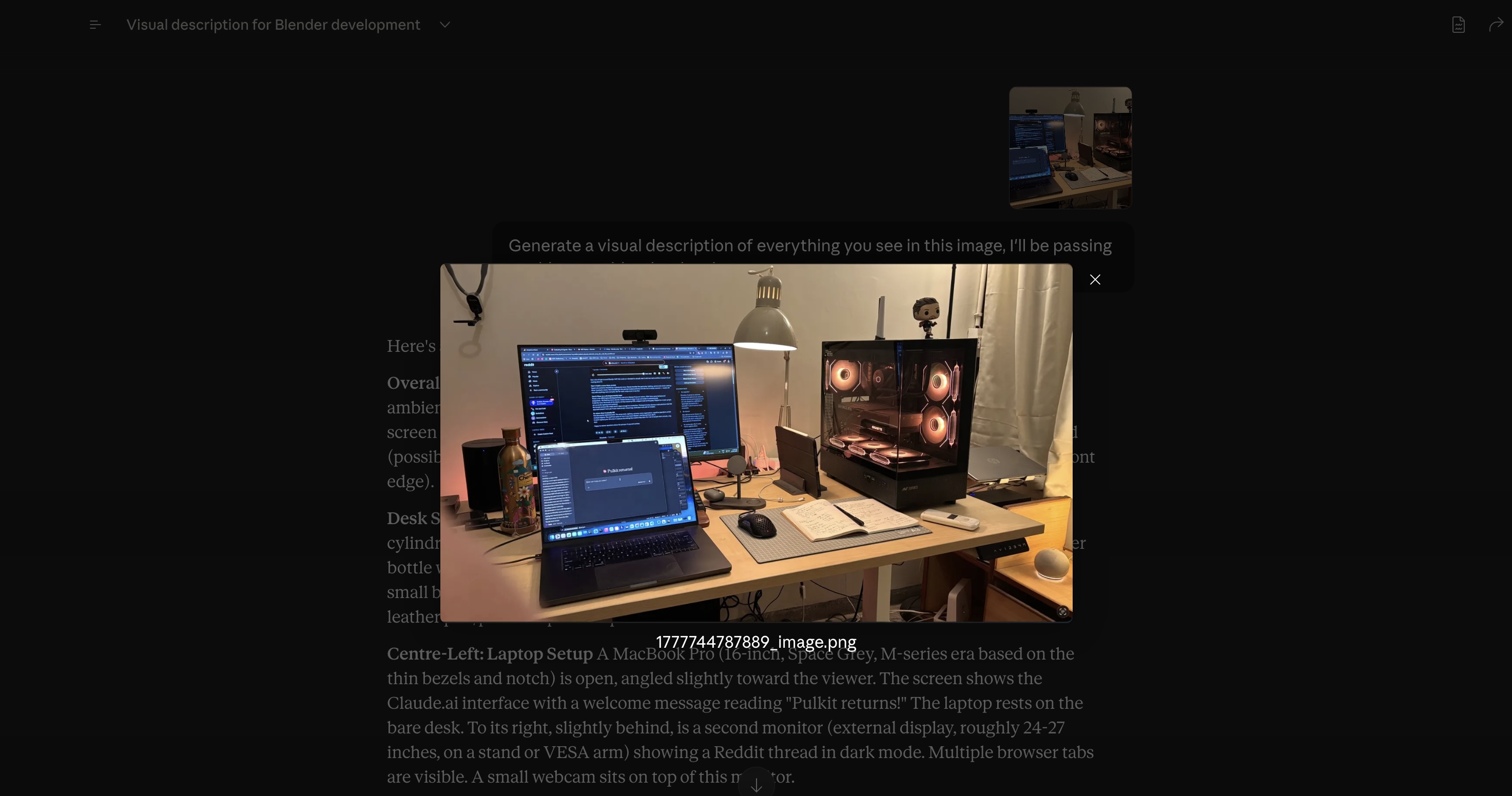 Claude Chat Screenshot