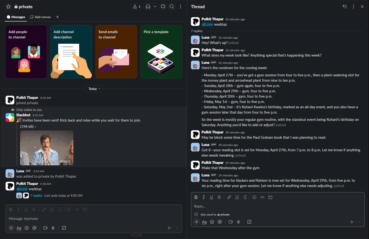 Luna on Slack